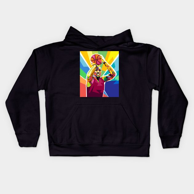 Demar Derozan Pop Art Kids Hoodie by Vector Baturaja